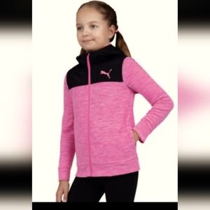 NWT Puma  Hoodie Zipper Jacket size L 14/16 Pink